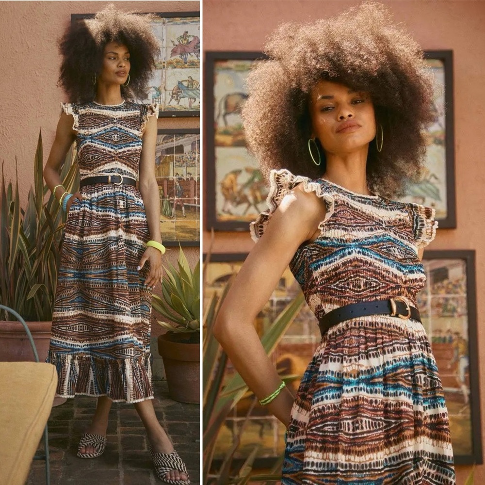 HUNTER BELL Zig Zag Hayward Dress Size Small NWT